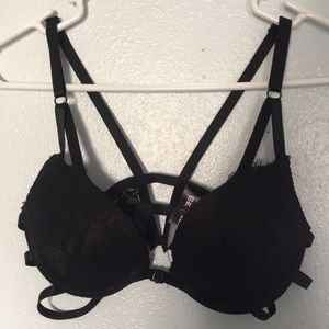 Black lingerie push-bra